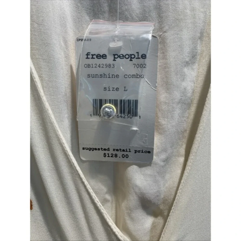 Free People‎ Sunshine Combo Dress Viscose Size L NWT